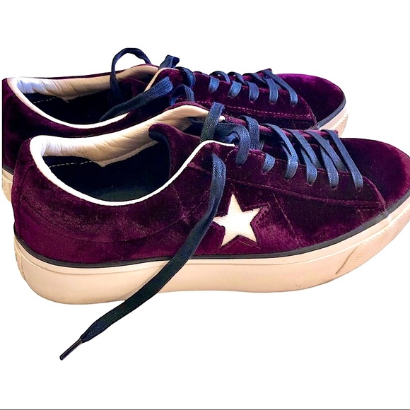 New Converse One Star Platform OX Dk Sangria/Egret - Picture 3 of 7